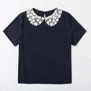 Lace Collar Top